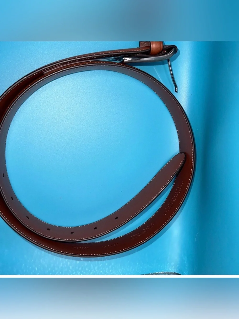 Perry Ellis Portfolio Men's Leather Dress Belt - Brown, Small (30-32)  $49.50